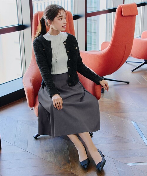 Tiaclasse スカート メランジツイルフレアスカート : ZOZOTOWN Yahoo