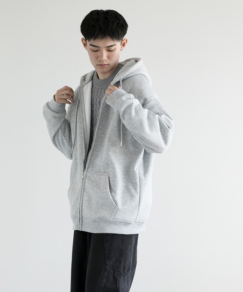 ベーシックパーカー aimoha パーカー men BASIC ZIP PARKA べシックジップパーカー