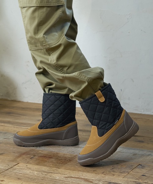 moz（モズ） ブーツ 裏ボアキルティングスノーブーツ レディース