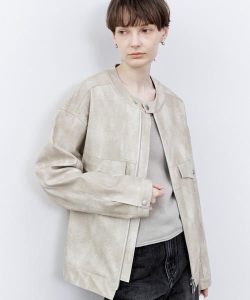 tageechita ジャケット ノーカラージャケット 「tageechita」ラウンド