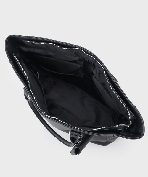 ⭐️未使用級⭐️ ザショップTK トートバッグ　ブリーフケース　レザー　ブラック 新品】ザショップTK トートバッグ ブリーフケース レザー調 パス