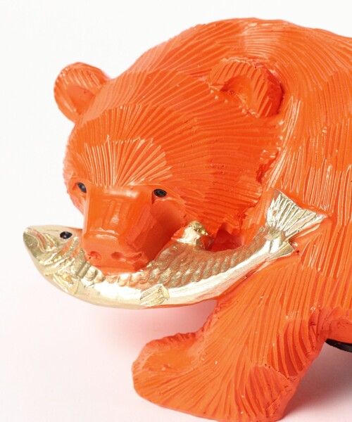 BEAMS JAPAN（ビームス ジャパン） インテリア 「別注」鮭熊 貯金箱 橙