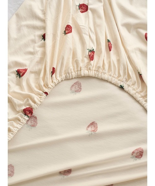 gelato pique Sleep ベッド 寝具 「Sleep」ストロベリー柄3点セット