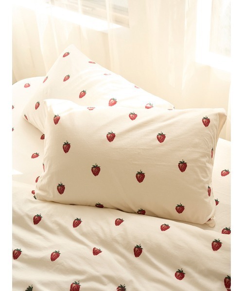 gelato pique Sleep ベッド 寝具 「Sleep」ストロベリー柄3点セット