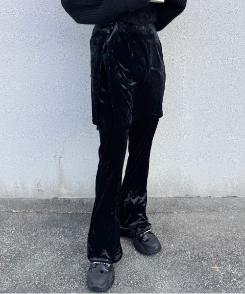 Ameri（アメリ） パンツ CRASH VELOUR WRAP SKIRT WITH PANTS
