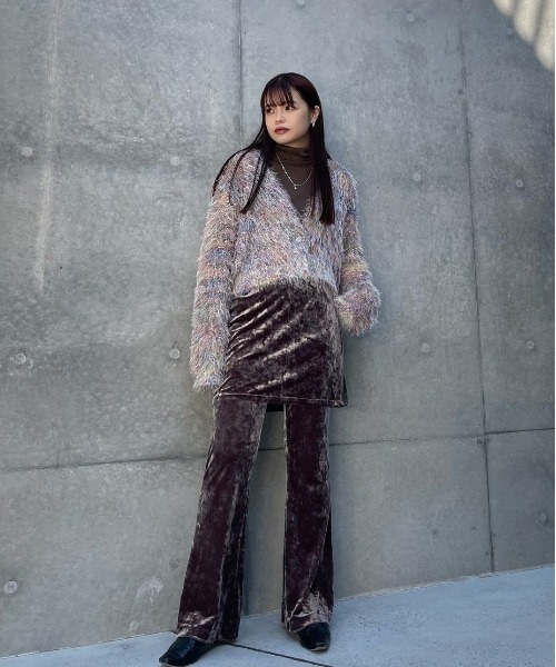 Ameri（アメリ） パンツ CRASH VELOUR WRAP SKIRT WITH PANTS