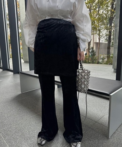 Ameri（アメリ） パンツ CRASH VELOUR WRAP SKIRT WITH PANTS