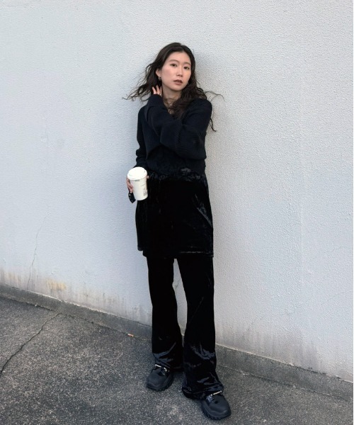 Ameri（アメリ） パンツ CRASH VELOUR WRAP SKIRT WITH PANTS