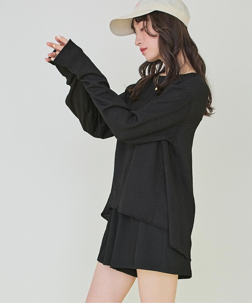 めり♪3L黒系♪水着4点セット♪ラッシュガード付♪☆b836 TeddyShop 水着 レディース 体型カバー ラッシュガード ビキニ 4
