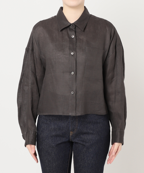 新品麻混【JOURNAL STANDARD L'essage】　長袖 シャツ CPブロードギャザーシャツ（シャツ／ブラウス）｜JOURNAL