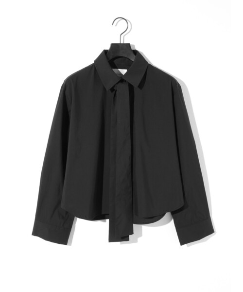 ブラウス シャツ MIDIUMISOLID for Ladies タイネックシャツ レディース