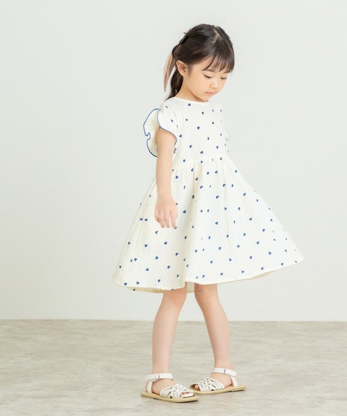 la poche biscuit ワンピース ハート総柄ワンピース キッズ 子供