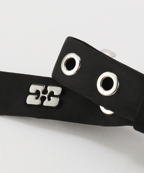 GANNI GANNI/ ガニー Eyelet Bow Barrette Satin : ZOZOTOWN