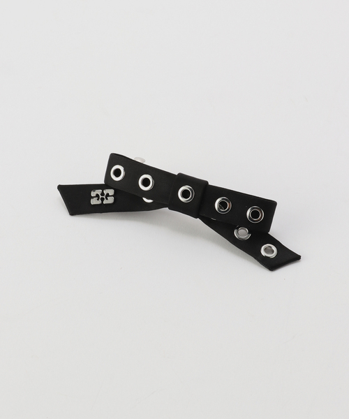 GANNI GANNI/ ガニー Eyelet Bow Barrette Satin : ZOZOTOWN