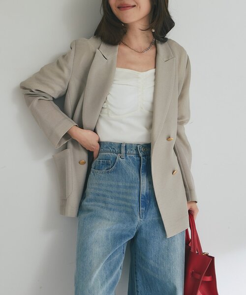 La boutique BonBon ネイビーメッシュジャケット La boutique BonBon｜【涼感抜群】メッシュハーフスリーブ