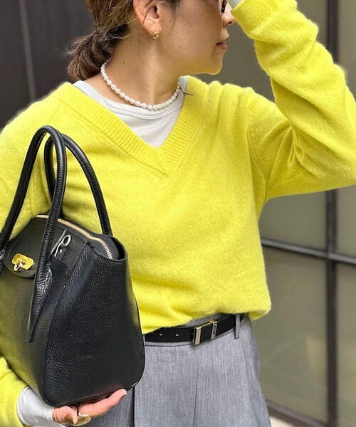 NOLLEY'S（ノーリーズ） Vネックニット 38 イエロー レディース