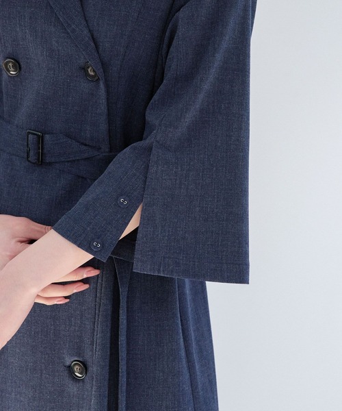 Andemiu ムジガラトレンチワンピース 楽天市場】【SALE／50%OFF】(W)パイピングトレンチOP Andemiu