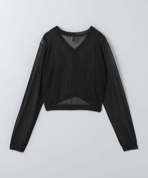 6 (ROKU) -  6(ROKU) V NECK KNIT PULLOVER  ニット 6(ROKU) ニット セーター 「6(ROKU)」レーヨン ナイロン シアー