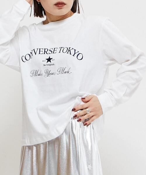 tシャツ EMBROIDERY LOGO LONG SLEEVE TEE レディース