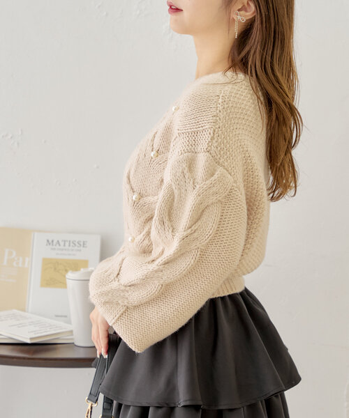 「Chico」 長袖ニット FREE アイボリー レディース_画像3