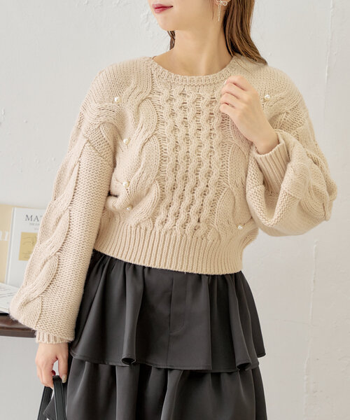 「Chico」 長袖ニット FREE アイボリー レディース_画像5