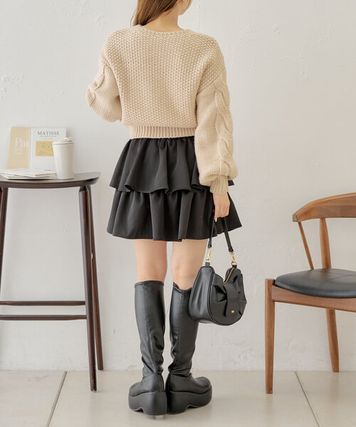 「Chico」 長袖ニット FREE アイボリー レディース_画像9