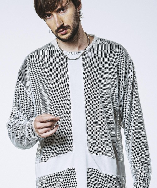 ノーアイディー（NO ID．）/インバーテッドクロスメッシュPO(プルオーバー) NO ID.（ノーアイディー） tシャツ 「NO ID.」Inverted Cross Mesh