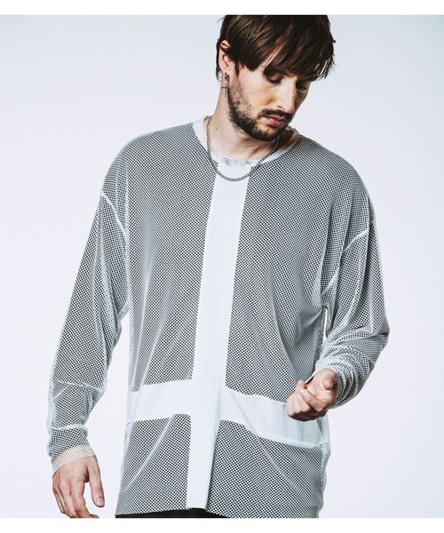 NO ID.（ノーアイディー） tシャツ 「NO ID.」Inverted Cross Mesh