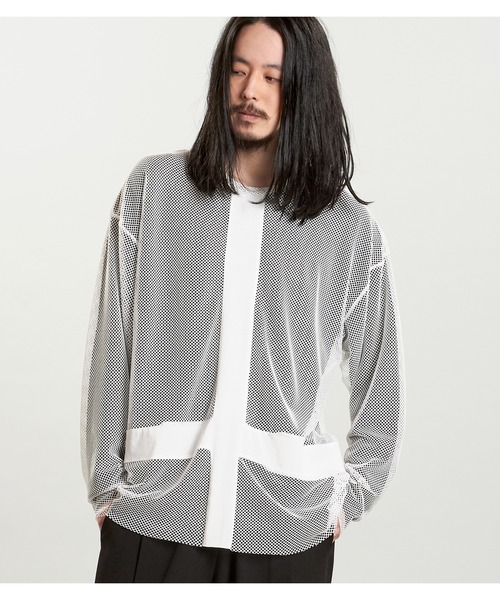NO ID.（ノーアイディー） tシャツ 「NO ID.」Inverted Cross Mesh
