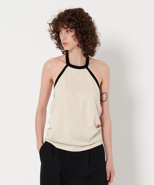 tシャツ ホルターネックレイヤードカットトップス レディース ホルターネックレイヤードカットトップス(カットソー)｜トップス