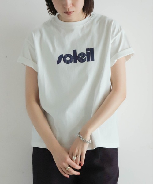 tシャツ soleil発泡PT　半袖TEE レディース