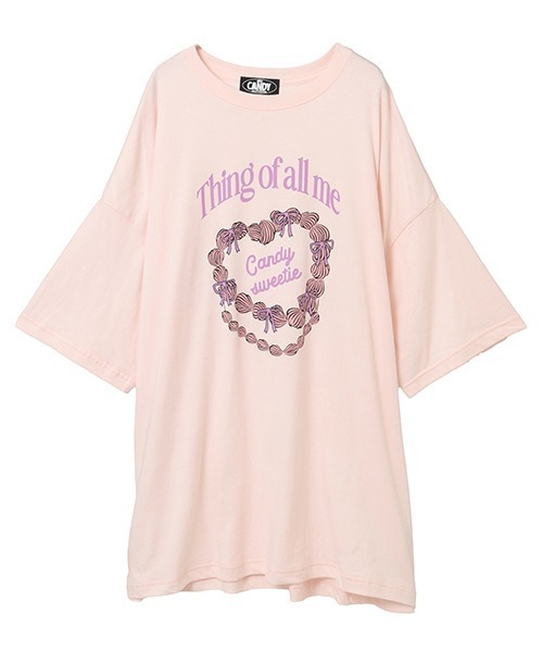 【未使用新品】CANDY SWEETIE BIG BIG Tシャツ ホワイト Candy Stripper tシャツ CANDY SWEETIE BIG Tシャツ レディース