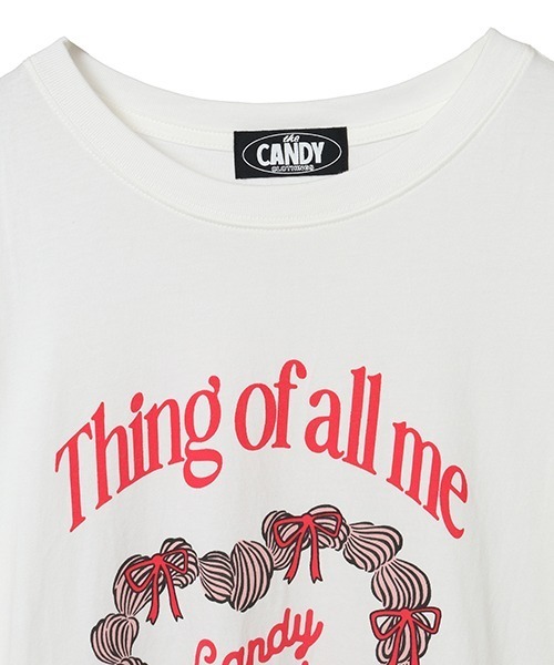 【未使用新品】CANDY SWEETIE BIG BIG Tシャツ ホワイト Candy Stripper tシャツ CANDY SWEETIE BIG Tシャツ レディース