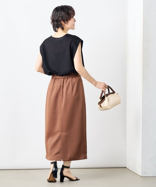 NOLLEY'S ニットジレ✨ベスト　グレー　肩タック　2024SS NOLLEY'S ベスト ジレ 「手洗い可能」ドライタッチ肩タック