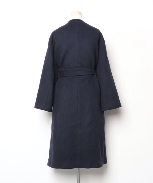 ビューティーアンドユース　ノーカラー　コート　ネイビー BEAUTY＆YOUTH UNITED ARROWS ノーカラーコート SMALL ネイビー