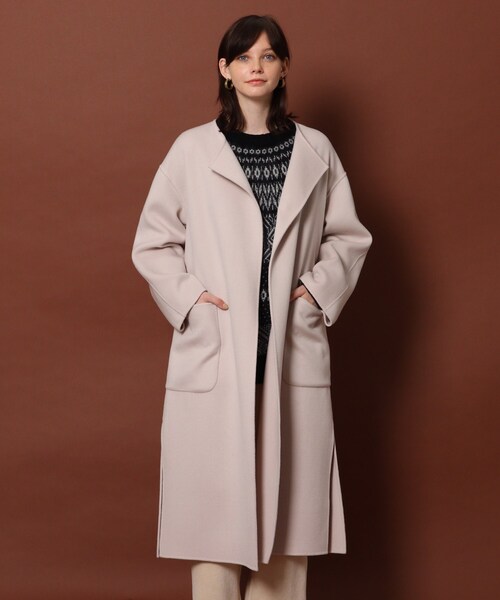 DRESSTERIOR（ドレステリア） ノーカラーコート 38 ブラック