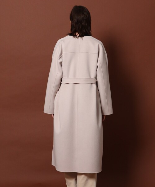 m　DRESSTERIOR コート　38 黒 DRESSTERIOR（ドレステリア） ノーカラーコート 38 ブラック