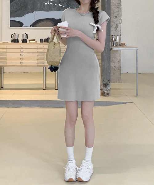 Jasmine Grandiflorum ワンピース 「Jasmine」フレンチスリーブ Jasmine Grandiflorum ワンピース 「Jasmine」フレンチスリーブ