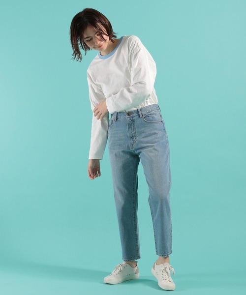 [niko and...] обработка Denim брюки MEDIUM голубой женский 