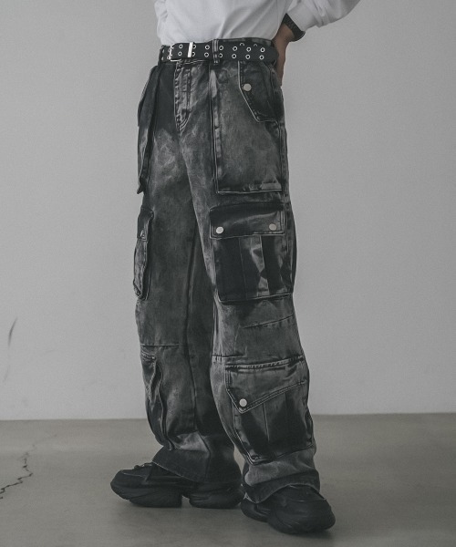 Shoowtime（ショウタイム） ワイドパンツ ジーンズ Chemically washed