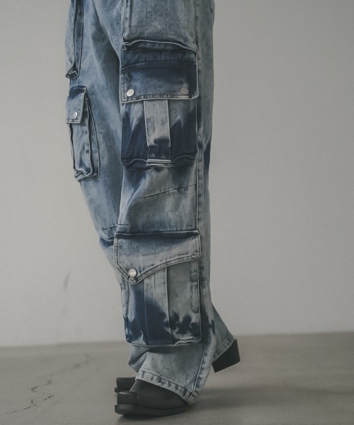 Shoowtime（ショウタイム） ワイドパンツ ジーンズ Chemically washed