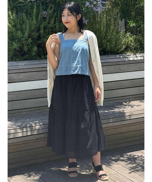 BANANA REPUBLIC スカート FACTORY STORE ボイル ティアード