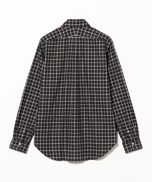 BEAMS F（ビームスF） シャツ コットンフランネル チャコールグレー