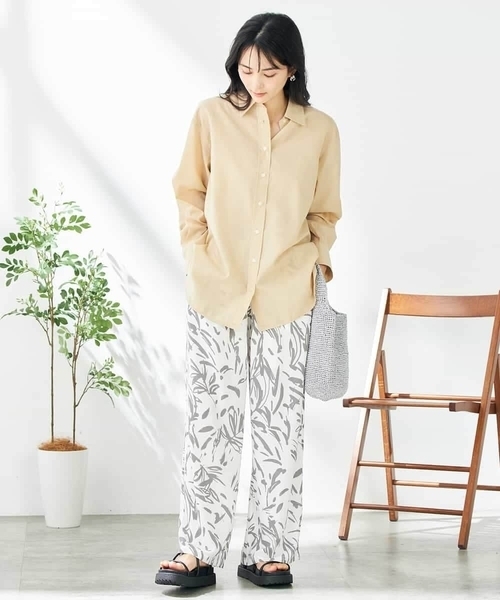 とーい出品ページ a.v.v パンツ 幾何柄プリントイージーパンツ レディース