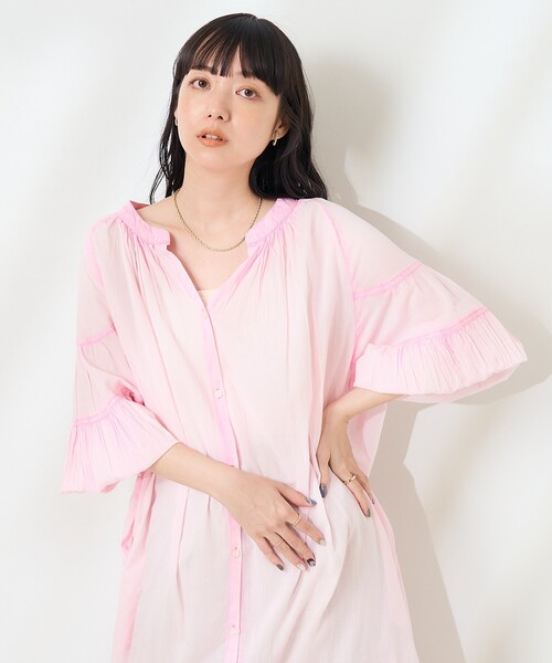 FREAK'S STORE（フリークスストア） シャツワンピース インド カラー