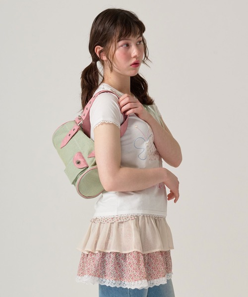 専用出品　TINA:JOJUN TINA：JOJUN ハンドバッグ バイカラー デニムミニバッグ