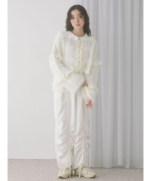 カーディガン fluffy border cardigan レディース merry jenny カーディガン fluffy border cardigan レディース