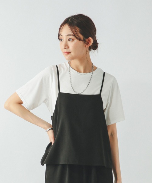 GLOBAL WORK サロペット オーバーオール 冷感サロペ＊Tシャツ