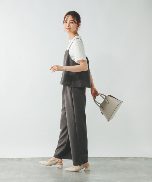 新品　グローバルワーク　グレー 冷感サロペット Tシャツセット　Mサイズ GLOBAL WORK サロペット オーバーオール 冷感サロペ＊Tシャツ