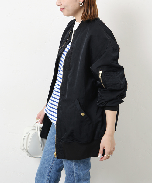 「JOURNAL STANDARD」 ジップアップブルゾン 38 グレー レディース_画像8